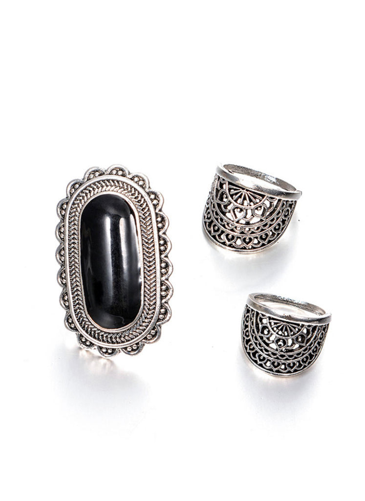 Vintage Gemstone Ring Set
